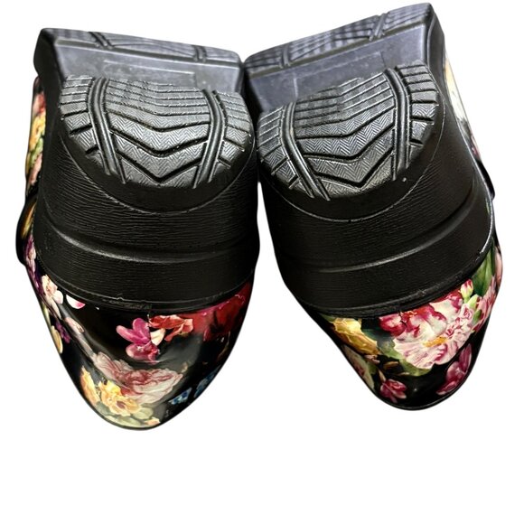 Comfort Trendz Black Floral Clogs Size 7 - Picture 11 of 12